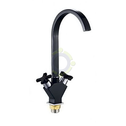 Смеситель для кухни Gota Rocio G7109736 с 2-мя рукоятками с высоким изливом,цвет черный