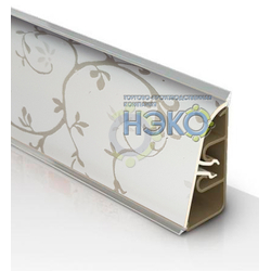 Плинтус Thermoplast АР 740 125,126 эдельвейс,эдельвейс серебр (1320) (1110)
