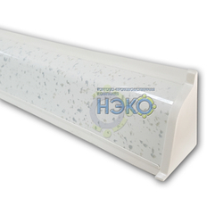 Плинтус Rehau 55/ S100 ледяная искра белая/ белая искра 4,2м
