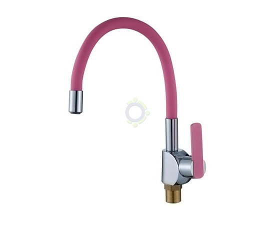 Смеситель для кухни Gota Rocio G75823813 с выс.силик. изл. розовый(58238-13)