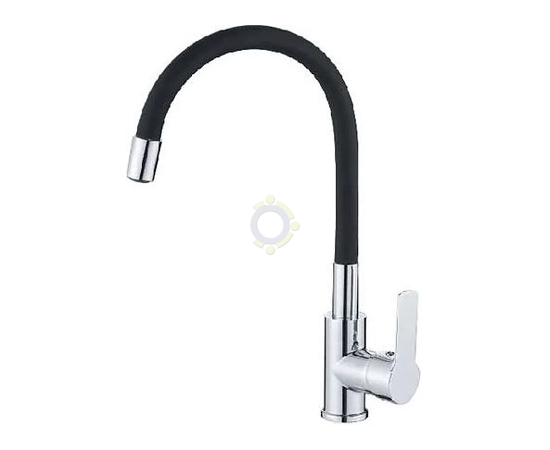 Смеситель для кухни Gota Rocio Santa Barbara G302532 с силиконовым изливом черный