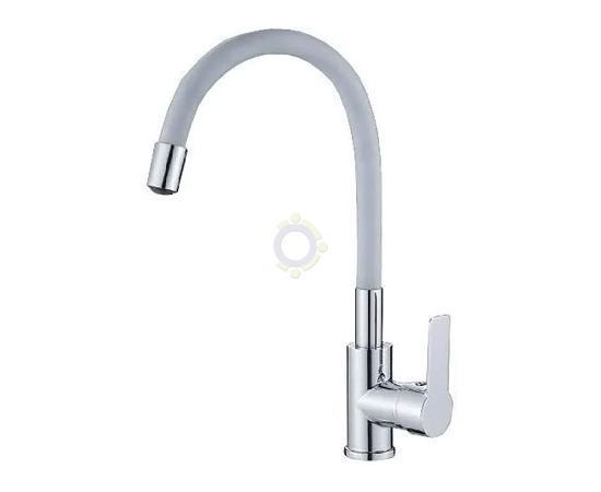 Смеситель для кухни Gota Rocio Santa Barbara G302538 с силиконовым изливом серый