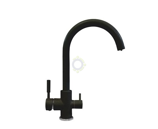 Смеситель для кухни Gota Rocio G351-211 Special с доп выходом для питьевой воды (черный)