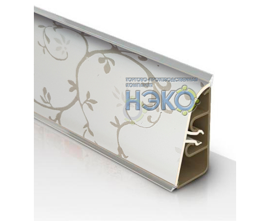 Плинтус Thermoplast АР 740 125,126 эдельвейс,эдельвейс серебр (1320) (1110)