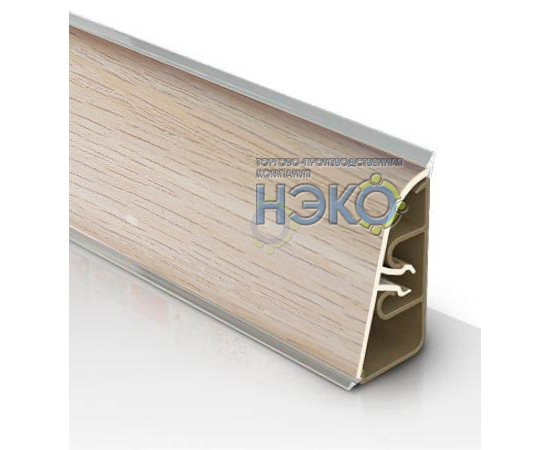 Плинтус Thermoplast АР 850 154 белый дуб (1262) (1233)