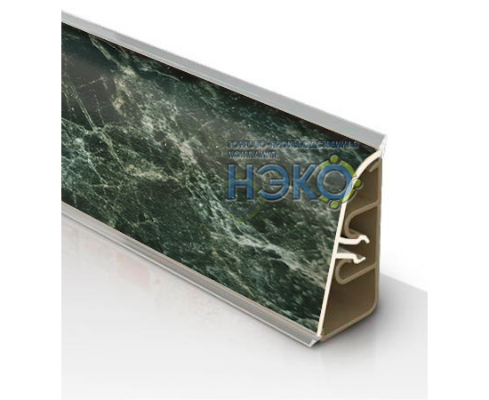 Плинтус Thermoplast АР 850 027 зеленый мрамор 4,2м (1215) (1215)