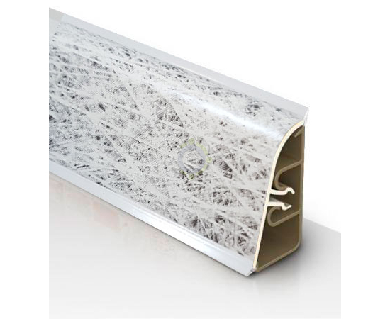 Плинтус Thermoplast АР 850 040 белая метель (1410) (1240)