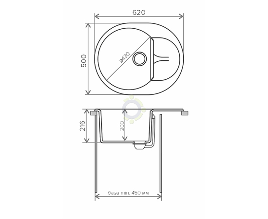 Мойка Polygran Atol-620