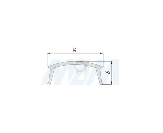 LSPA-DIF1.3-M-3 Рассеиватель матовый для профиля SM-x/FM-x/CM1/GL3.152, L-3000